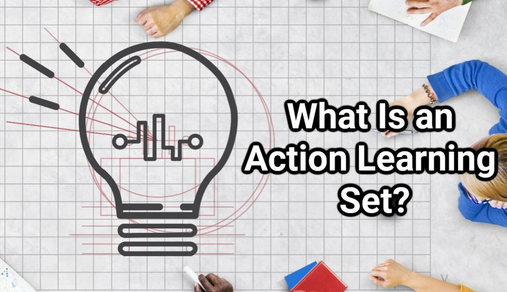 Image of lightbulb with text - What is an Action Learning Set?