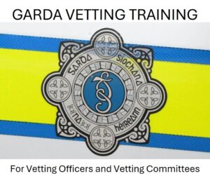 Garda badge with text: Garda Vetting Training