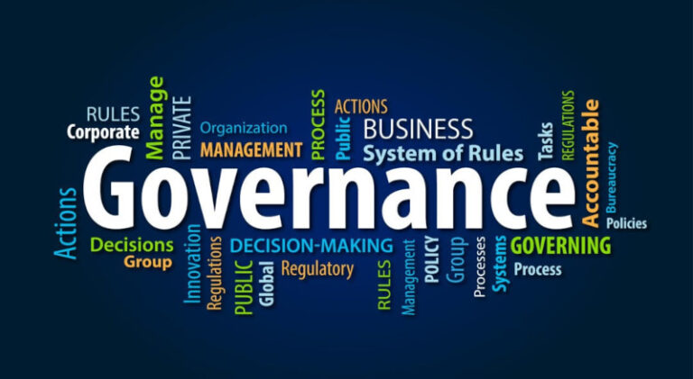 Image of words describing governance