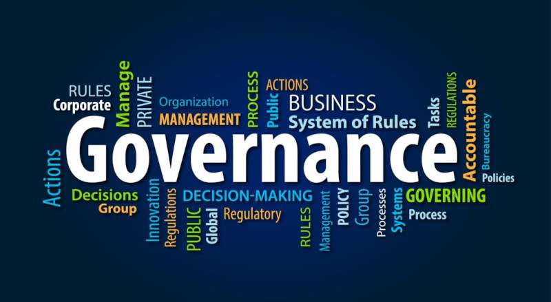Image of words describing governance